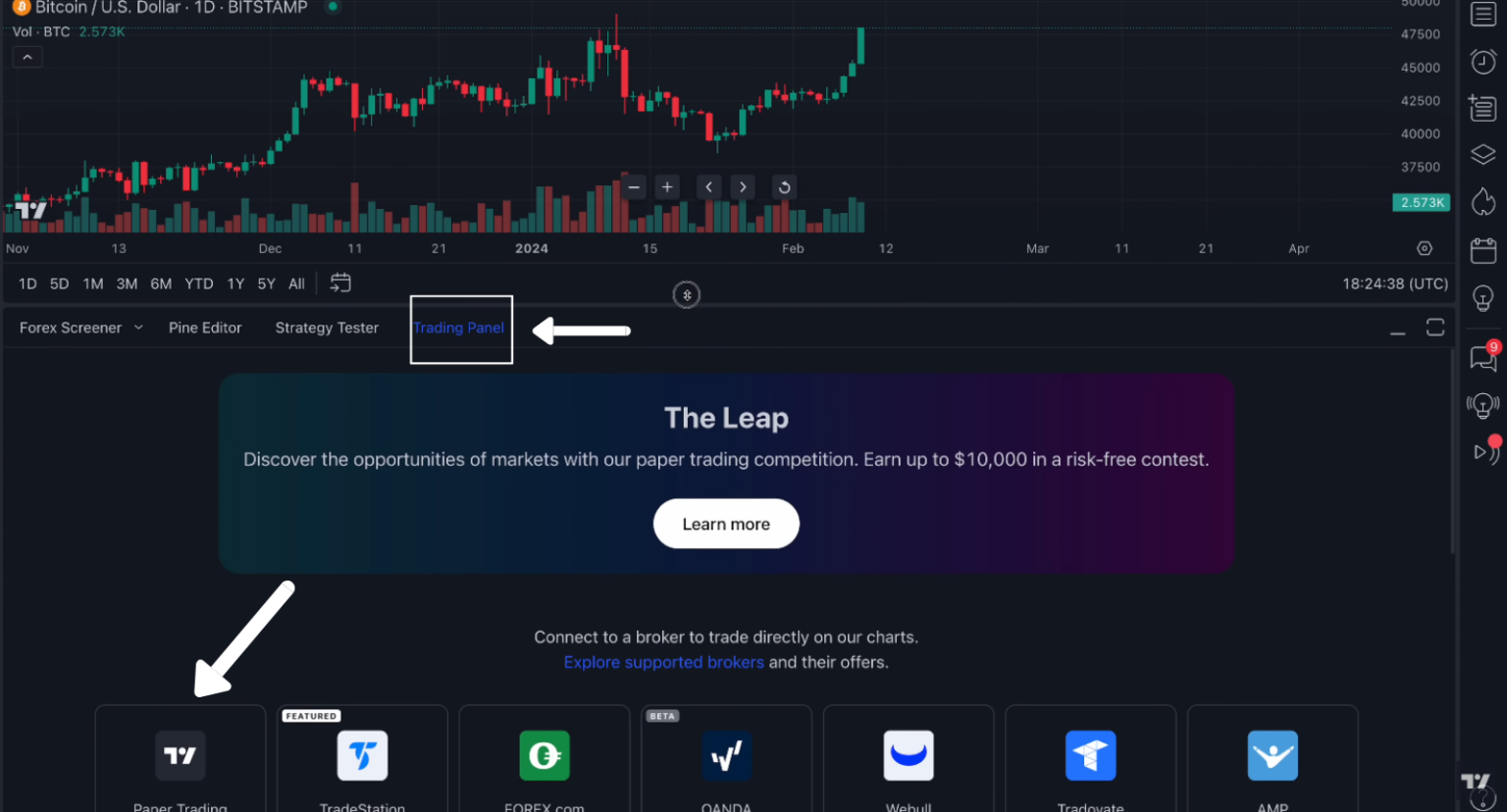 Paper Trading on TradingView